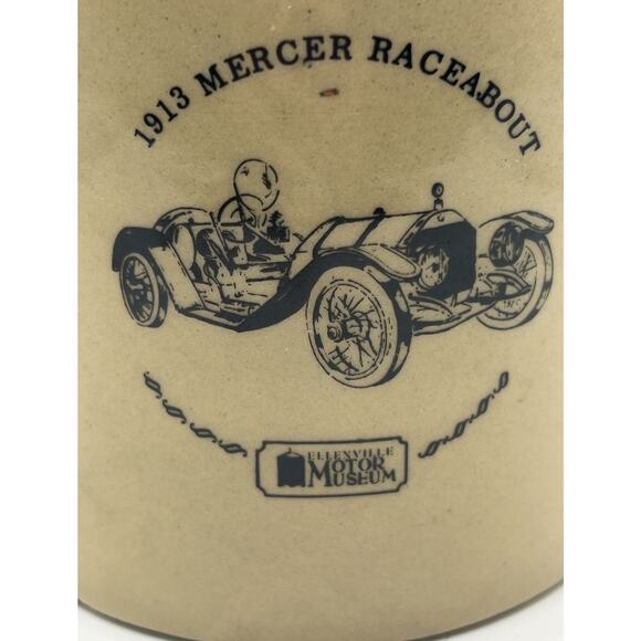 Vintage 1913 Mercer Raceabout Brown Whiskey Jug Decor Motor Museum Pottery - Picture 3 of 6